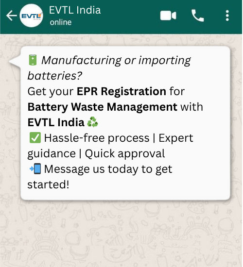Get EPR Registration For Battery Waste