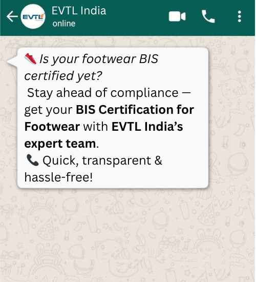 BIS Certification For footwear