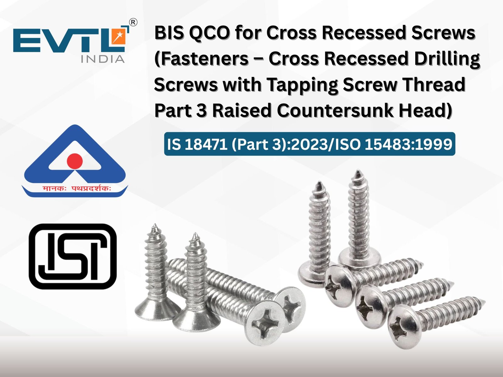 Fasteners – Cross Recessed Drilling Screws With Tapping Screw Thread Part 3 Raised Countersunk Head