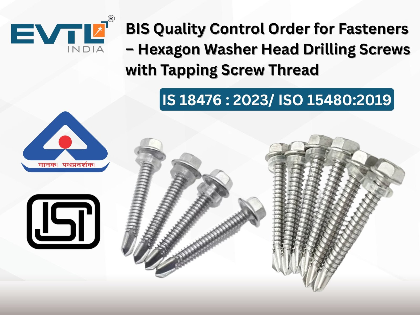 Fasteners – Hexagon Washer Head Drilling Screws With Tapping Screw Thread