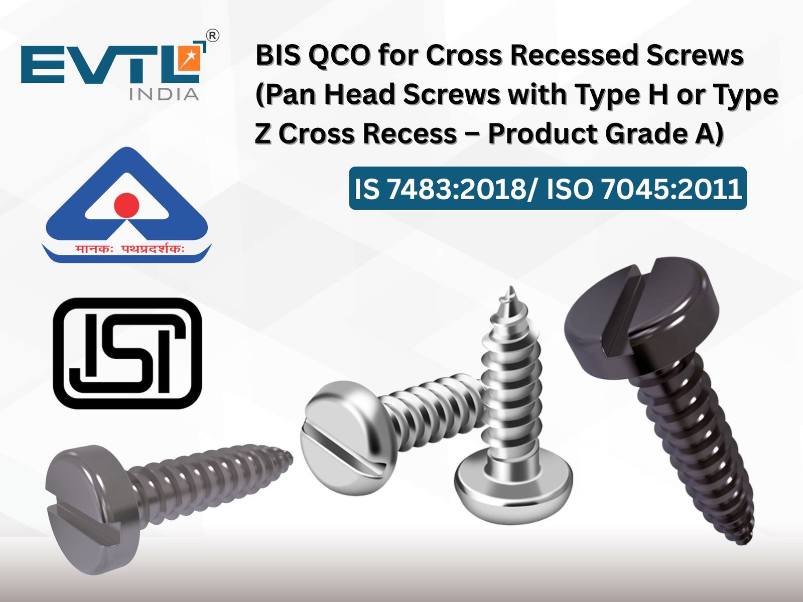 Pan Head Screws With Type H Or Type Z Cross Recess – Product Grade A